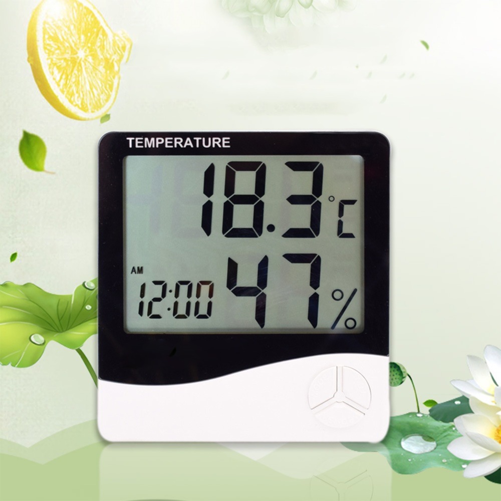 Large Display Screen Indoor Th - Thermometer Digital ulasan dan harga