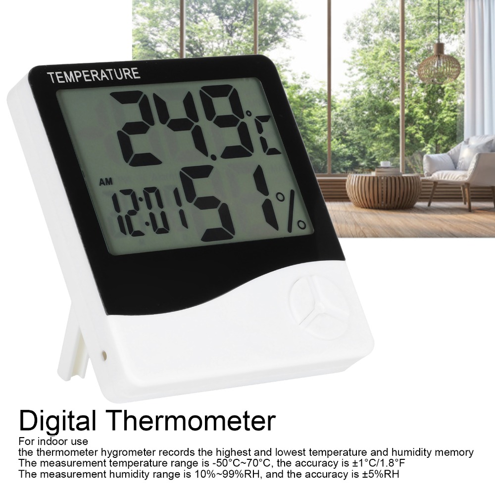 Large Display Screen Indoor Th - Thermometer Digital ulasan dan harga