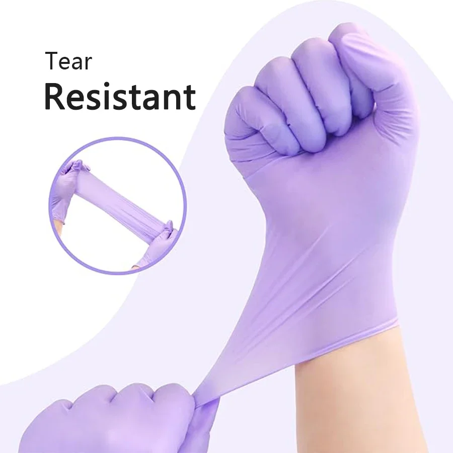 10-100pcs Disposable Purple Ni - Medical Gloves ulasan dan harga