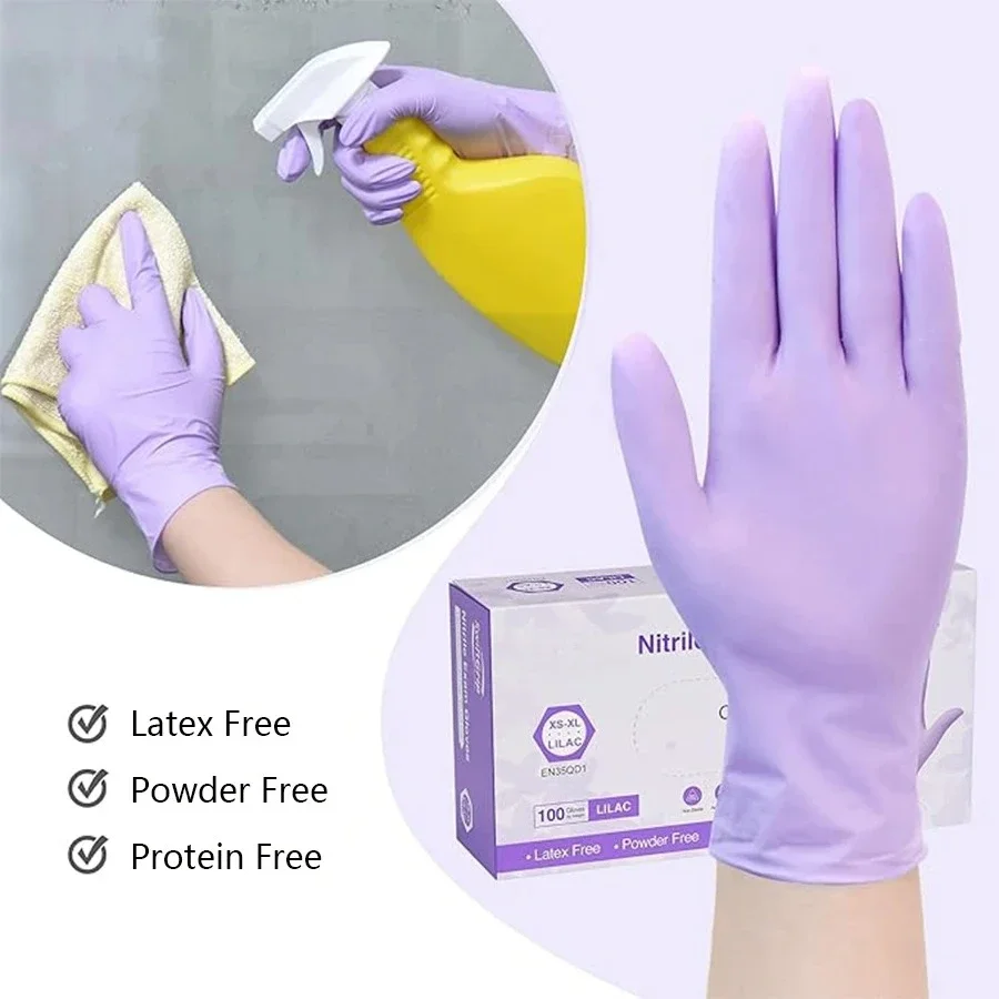 10-100pcs Disposable Purple Ni - Medical Gloves ulasan dan harga