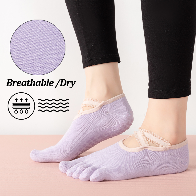 Ladies Non-Slip Pilates Socks  - Medical Tape ulasan dan harga
