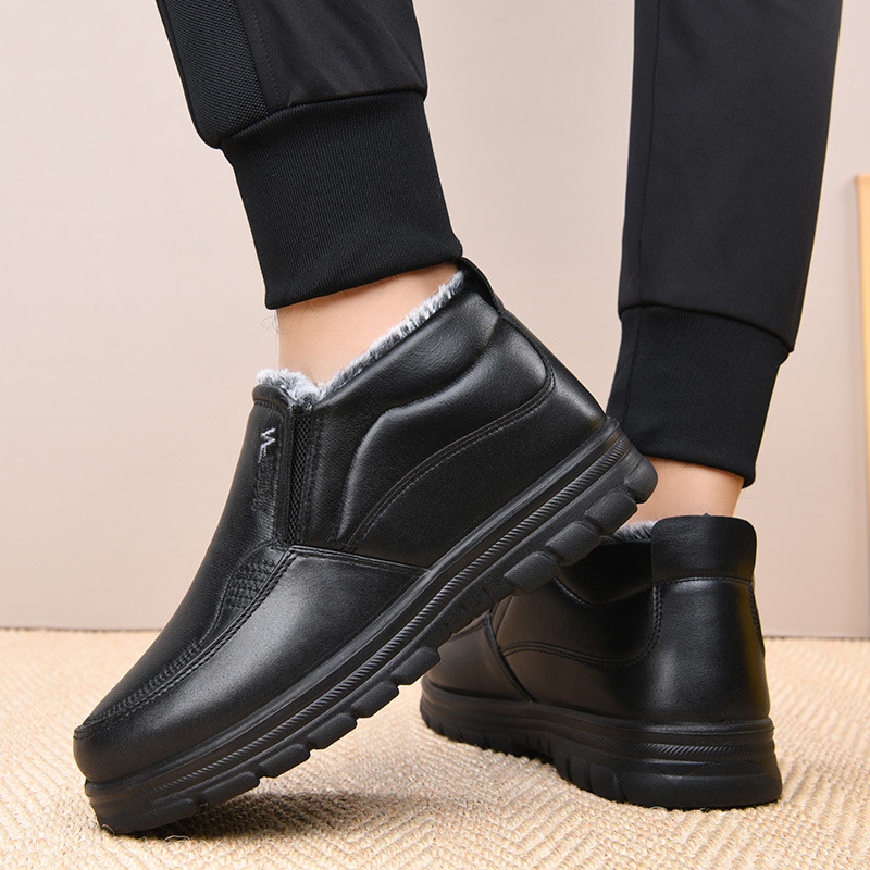 2026 Winter New Leather Boots  - Bandage ulasan dan harga