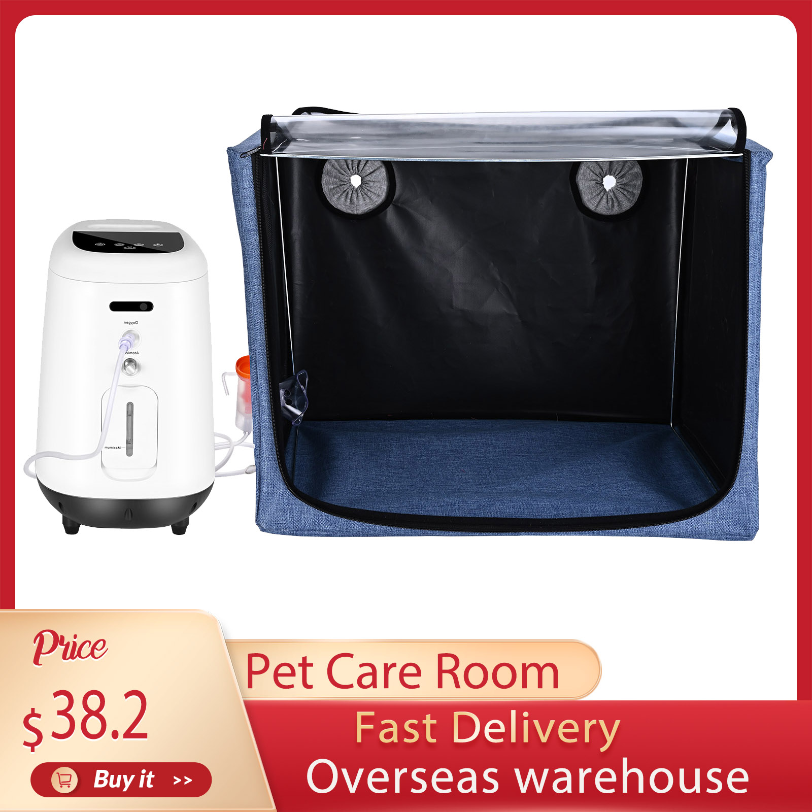 Pet Dog Cat Oxygen ICU Cage 10 - Lab Incubator ulasan dan harga