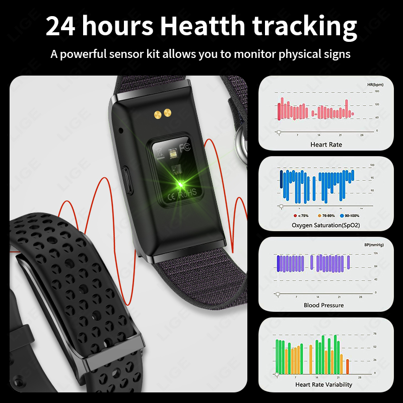 LIGE 100+ Sport Fitness Tracke - Blood Pressure Monitor ulasan dan harga