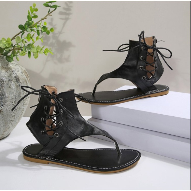 2026 Boho PU Sandals Women Ret - Bandage ulasan dan harga
